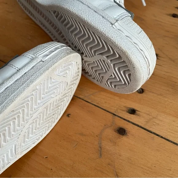 Adidas Original Superstar White Leather Three Stripe Sneakers Black Women's 6 - Picture 11 of 11